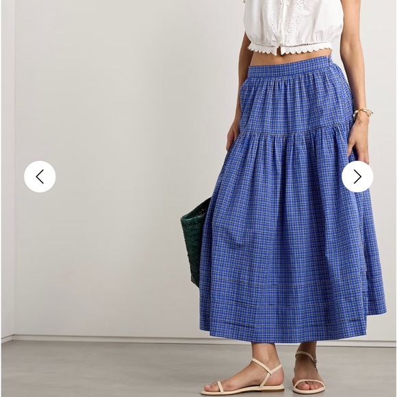 Doen Sebastian Tiered Check Midi Skirt - Picture 4 of 4